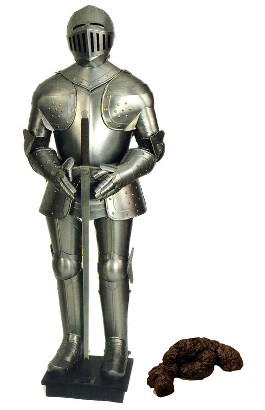 Knight armor with poop