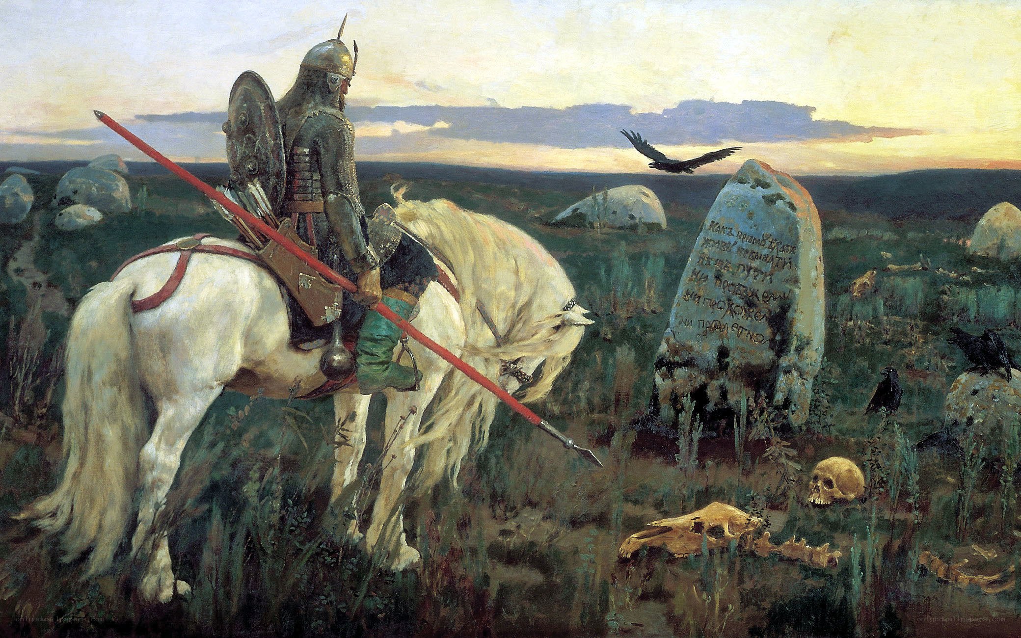 Knight at a battlefield grave