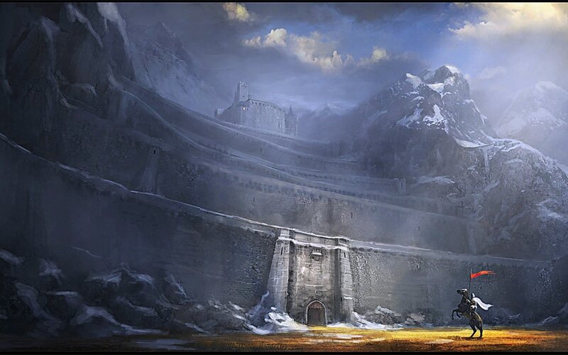 Knight at a mountain fortress