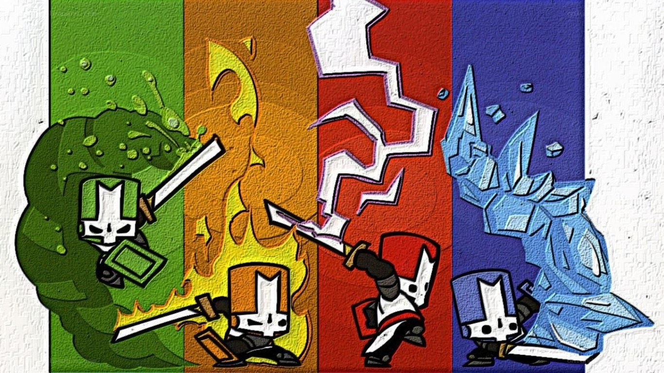 Knight battle with elemental powers