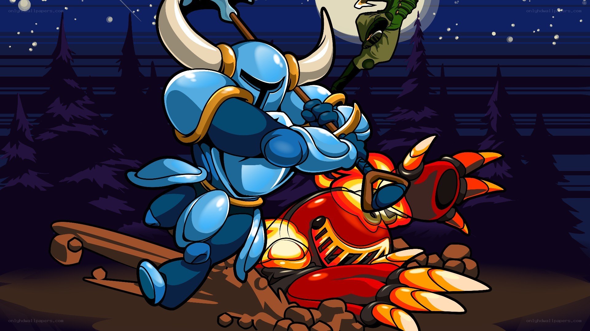 Knight battles a fiery monster