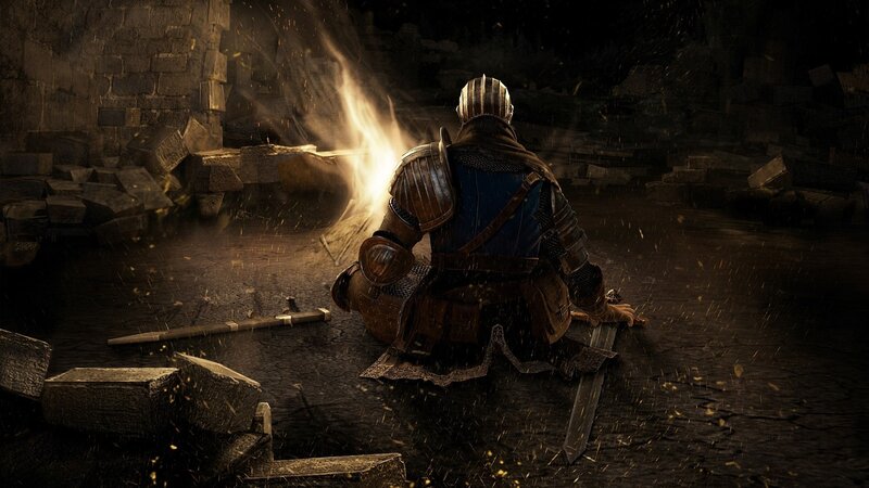 Knight by a Fire — Brown