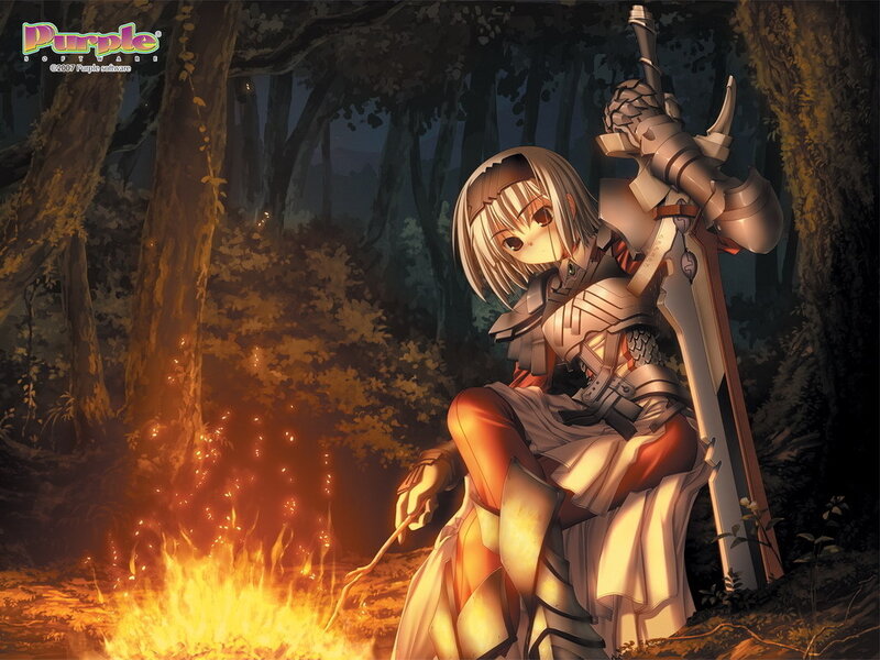 Knight by the campfire