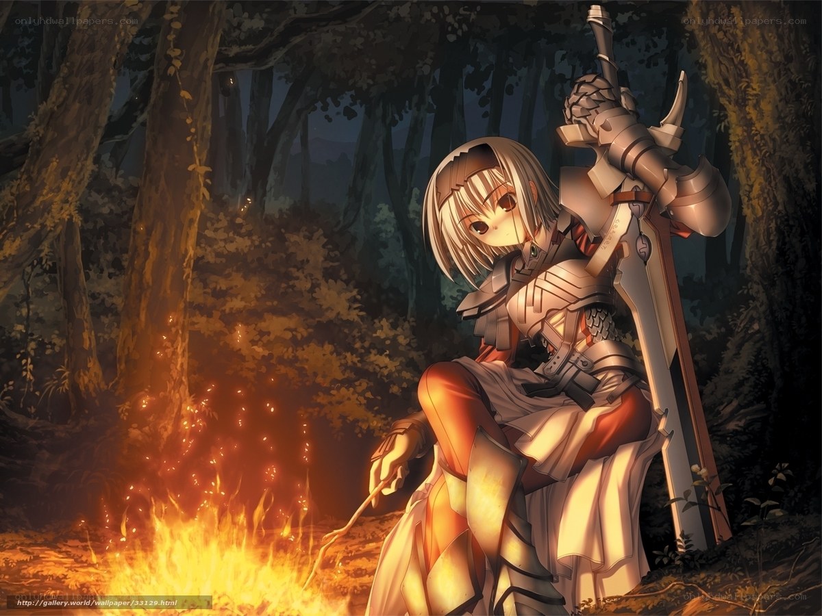 Knight by the campfire