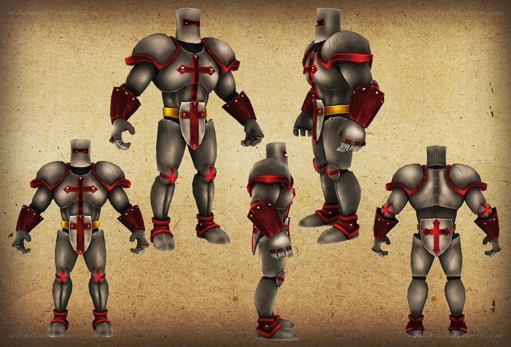 Knight character design sheet