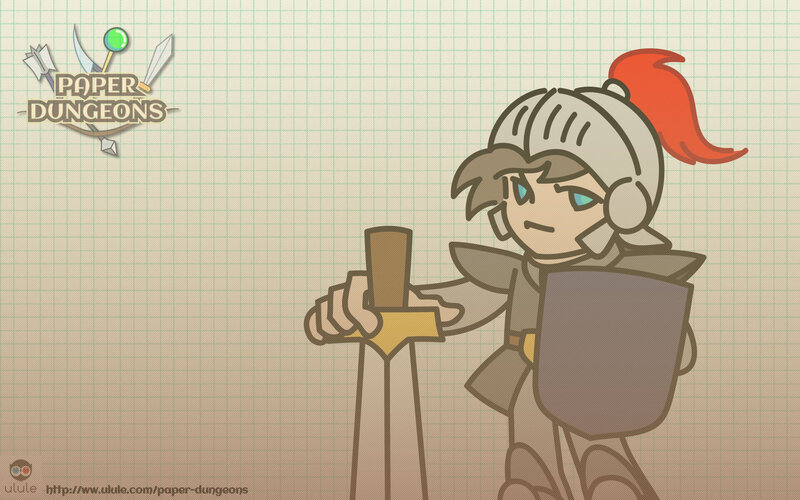 Knight Character Holding Sword — Brown, Confident