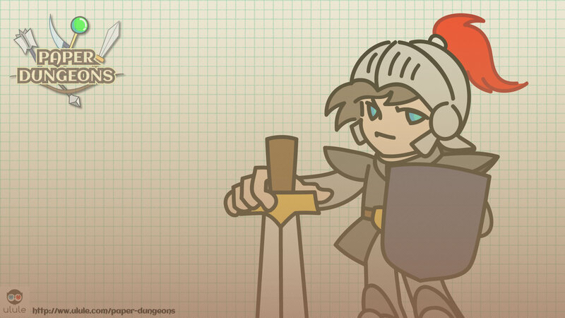 Knight Character Holding Sword — Brown