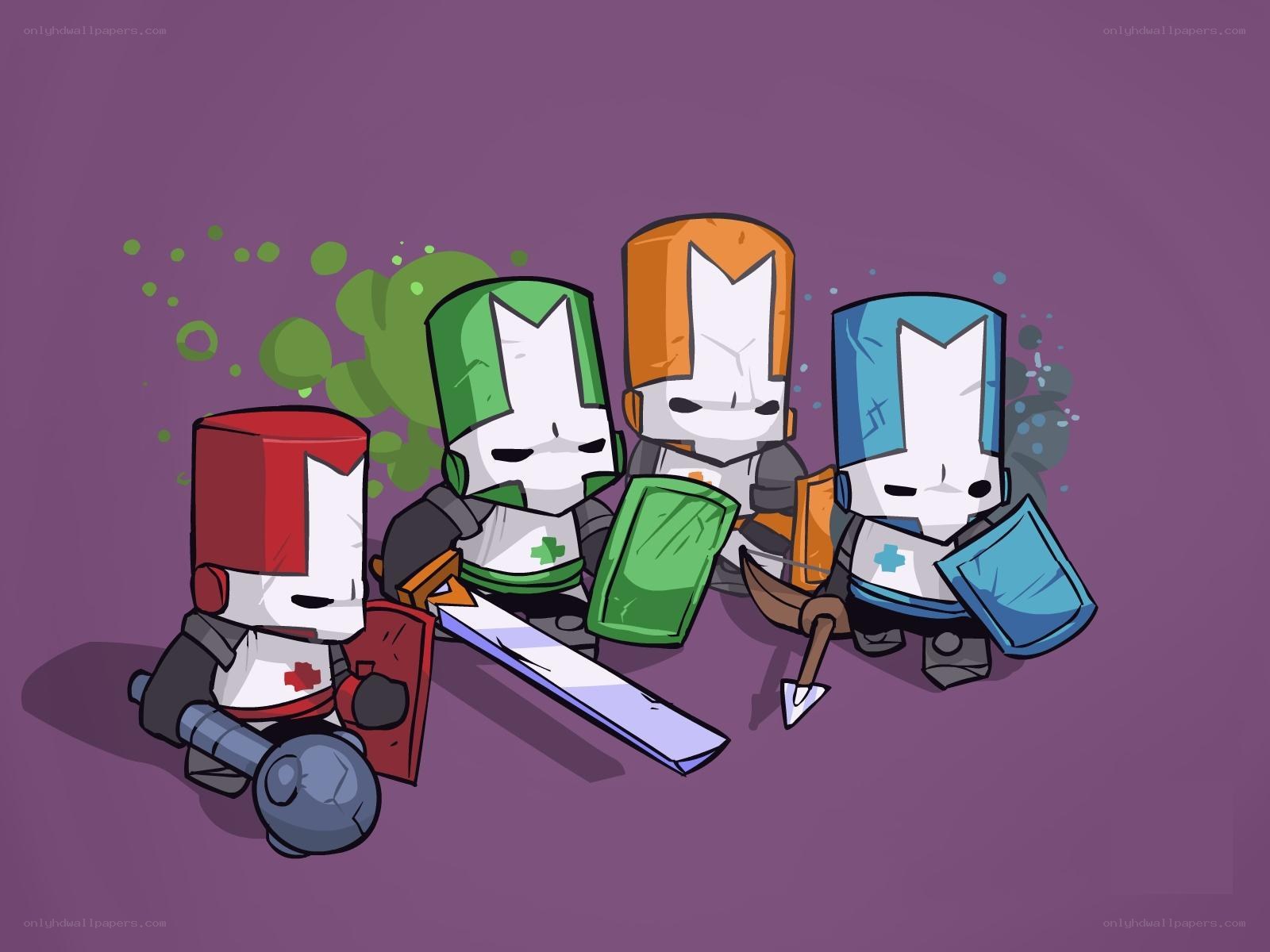 Knight characters in armor