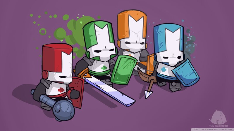 Knight characters in armor