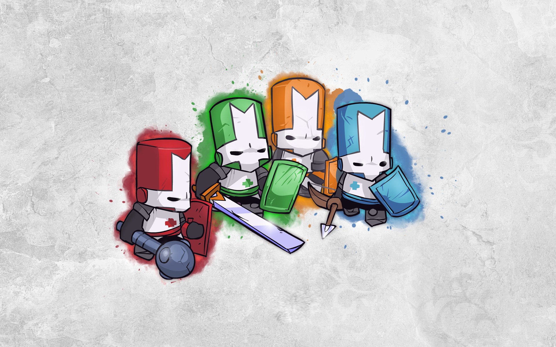 knight characters in colorful armor