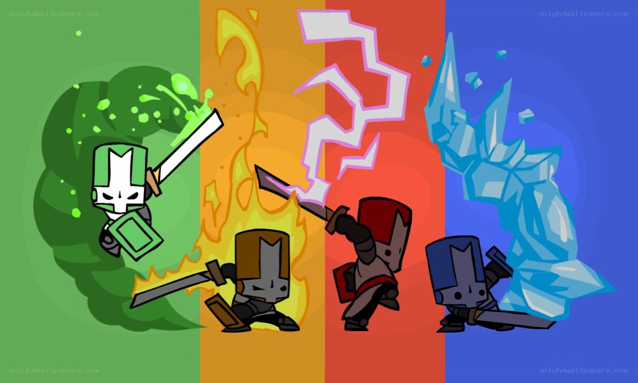 Knight characters with elemental powers