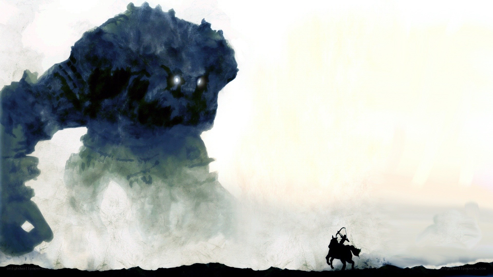 Knight facing a giant monster