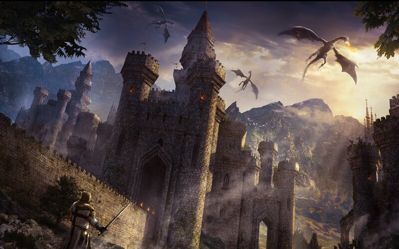 Knight Facing Castle