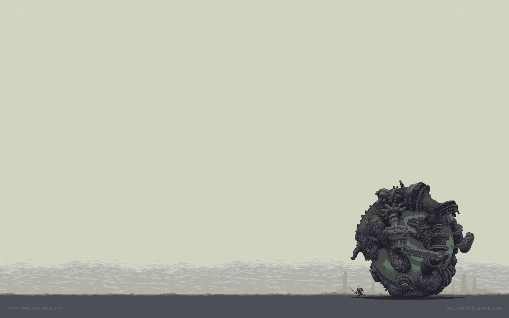 Knight facing giant boss