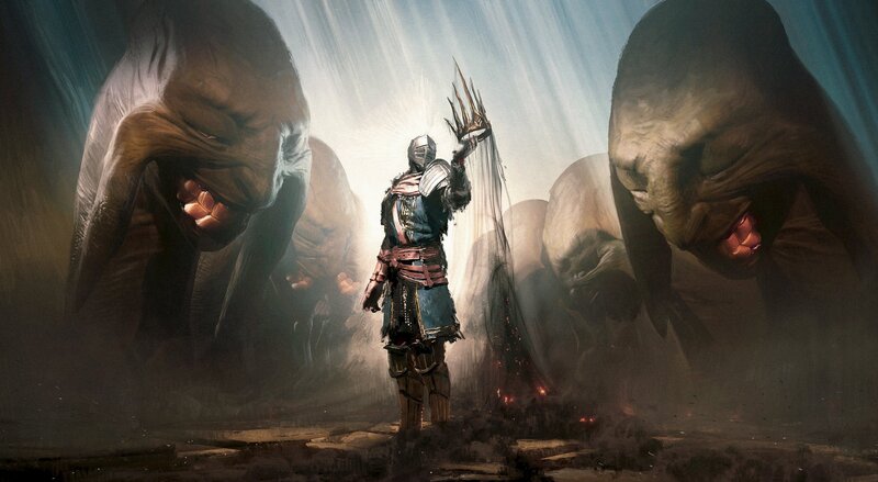 Knight Facing Giant Monsters