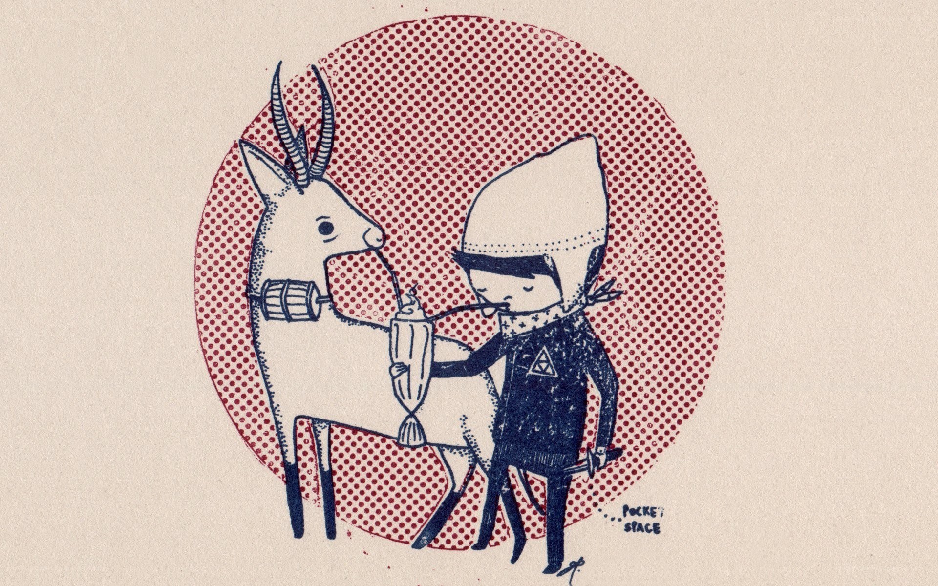 Knight feeding a goat
