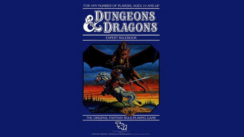 Knight Fighting a Dragon — Blue