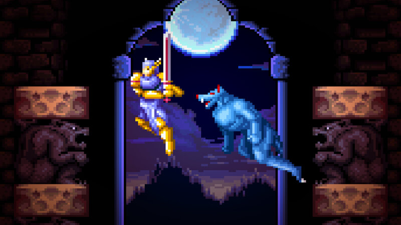 Knight Fighting Werewolf