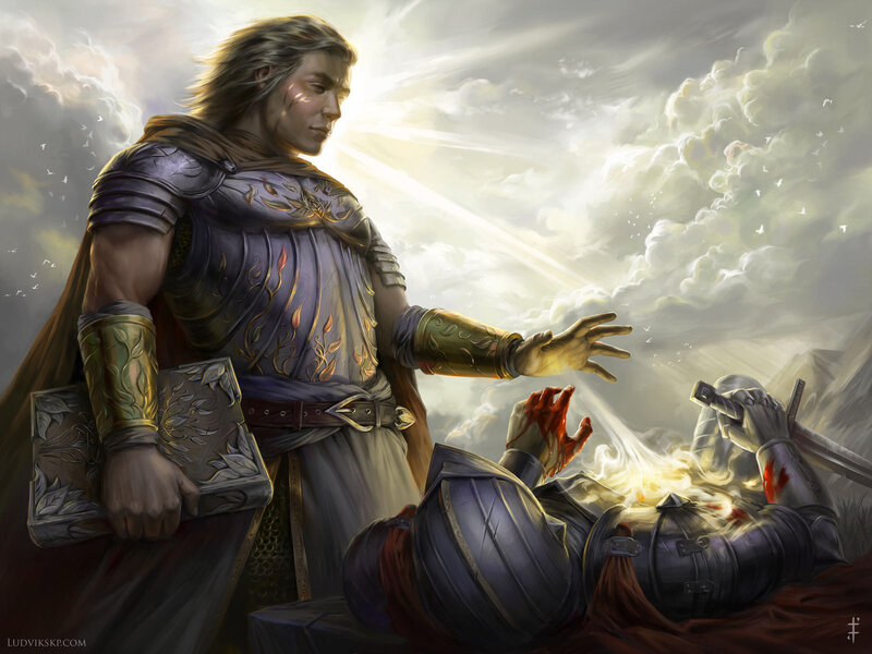 Knight Healing Wounded