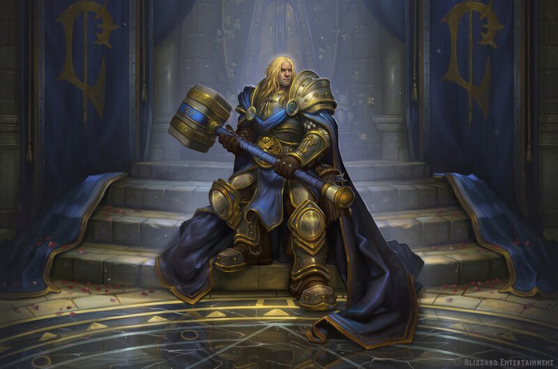 Knight Holding a Hammer — Blue