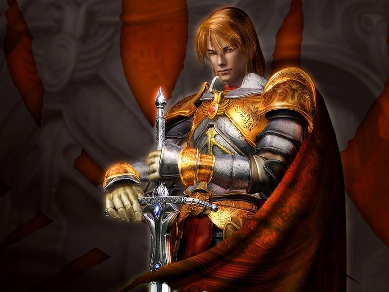 Knight Holding a Sword — Red