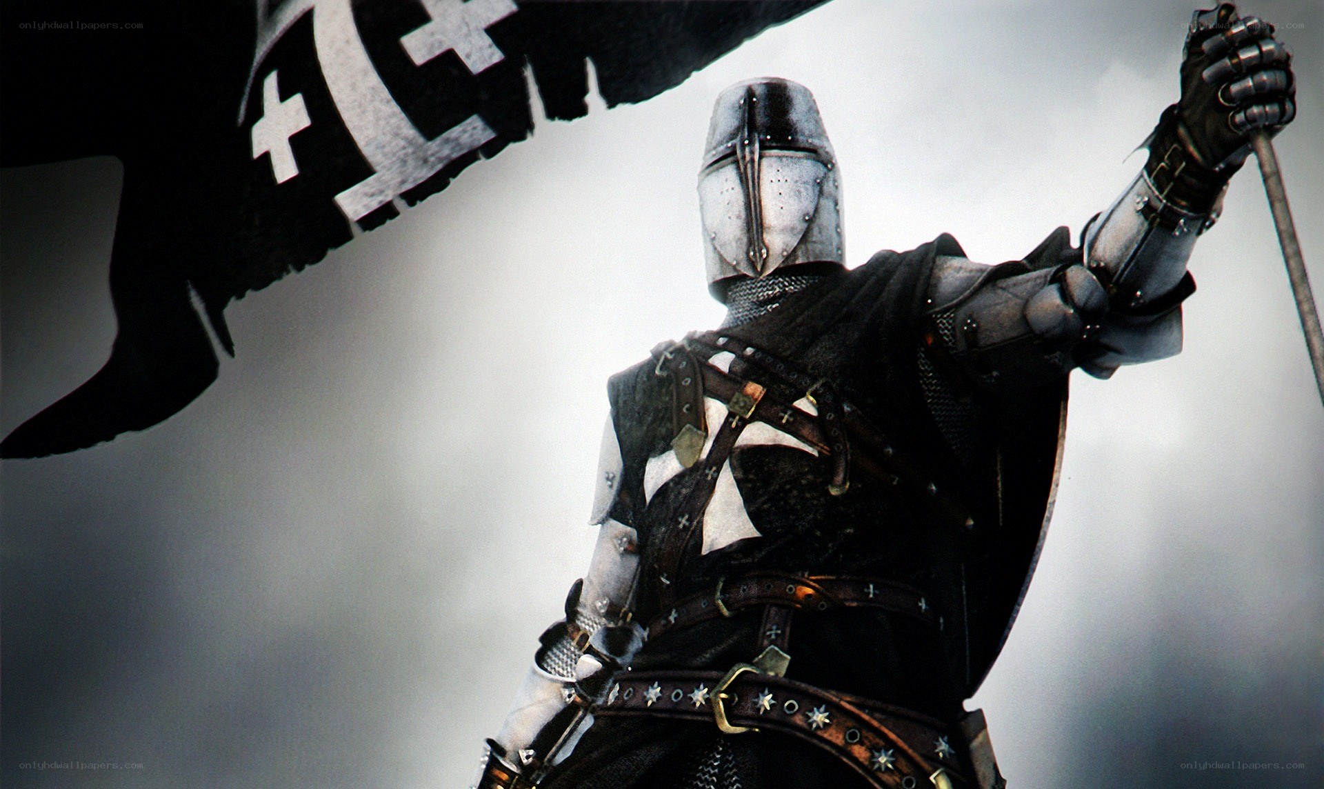 knight holding flag