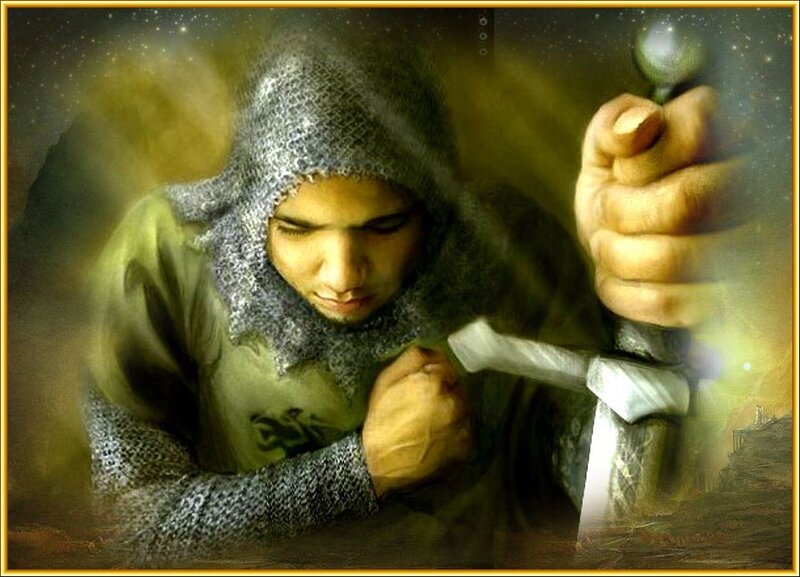 Knight Holding Sword — Green