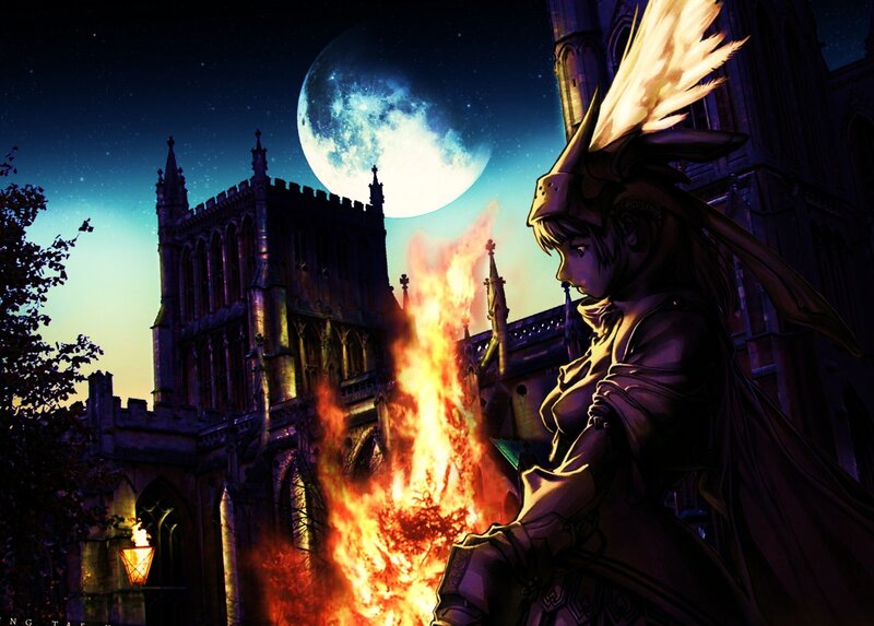 Knight in a burning city