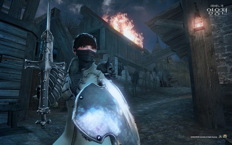 Knight in a burning village