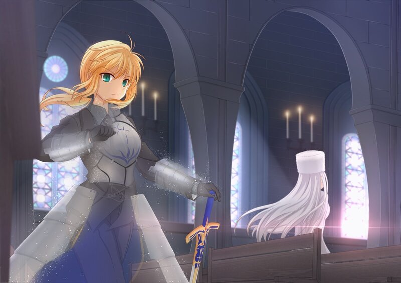 Knight in a cathedral