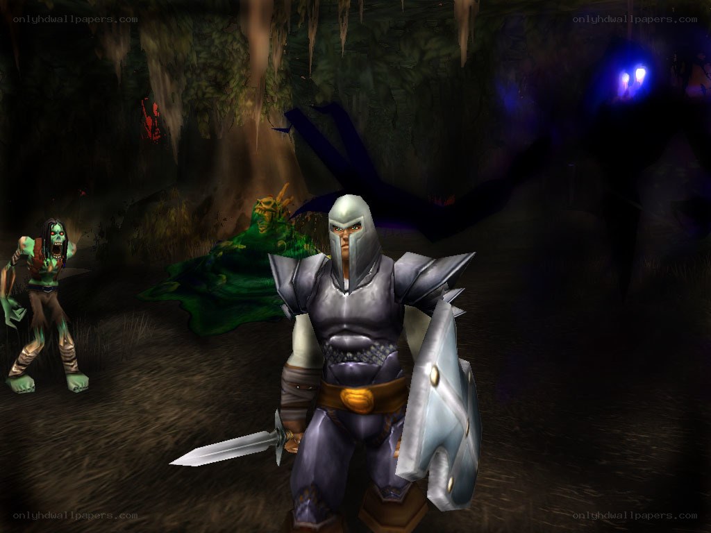 Knight in a dark cave