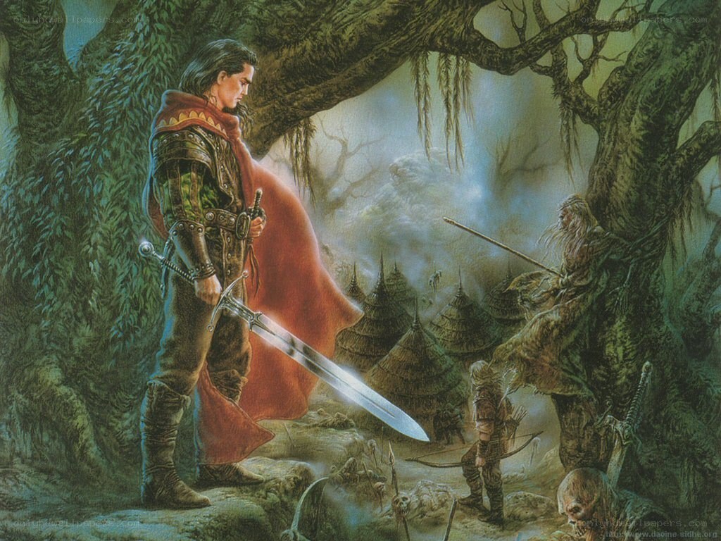 Knight in a dark forest