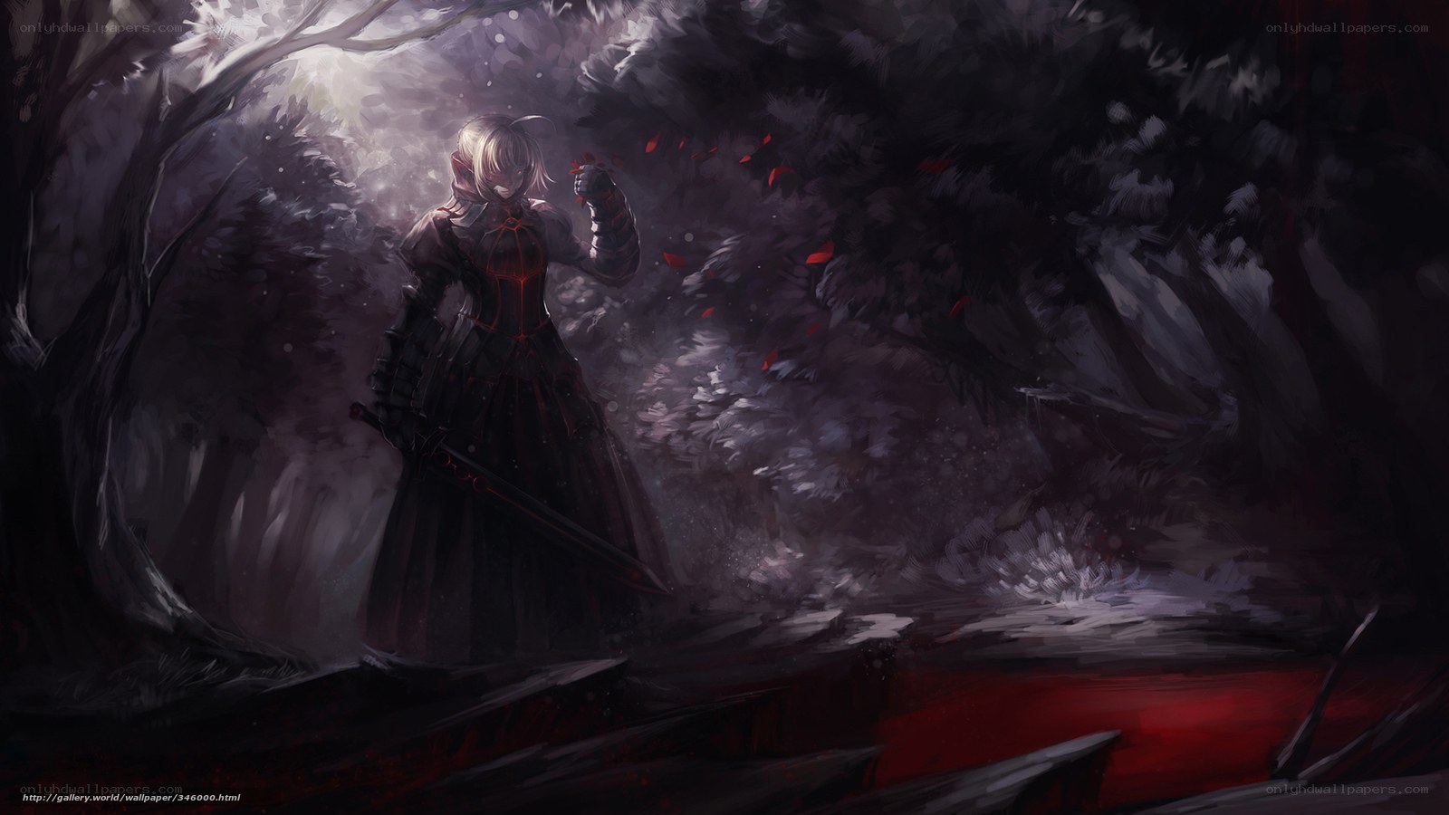 Knight in a dark forest