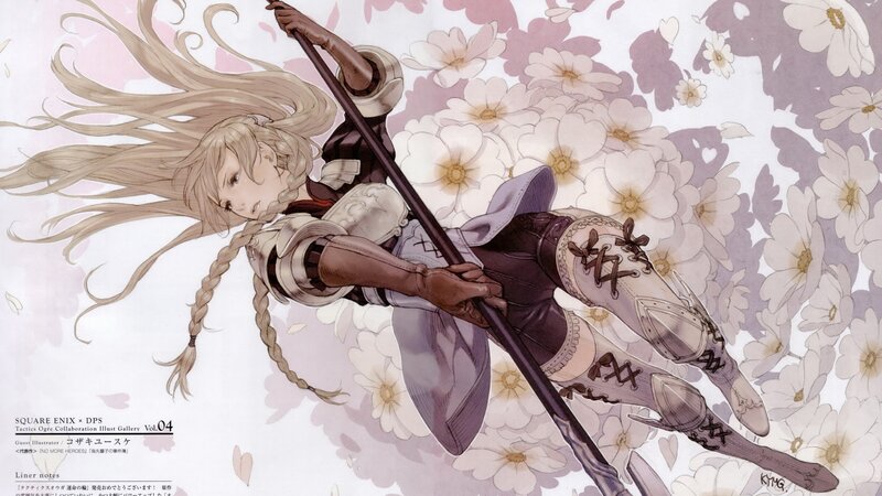 Knight in a field of flowers