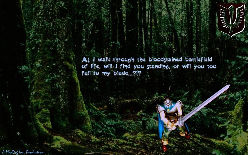 Knight in a forest scene
