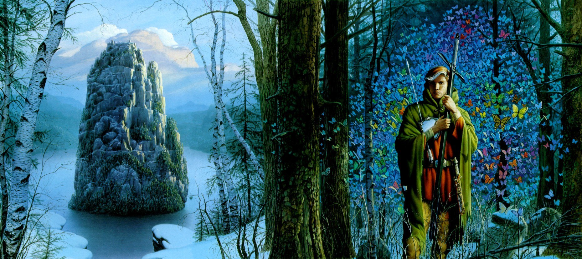 Knight in a mystical forest