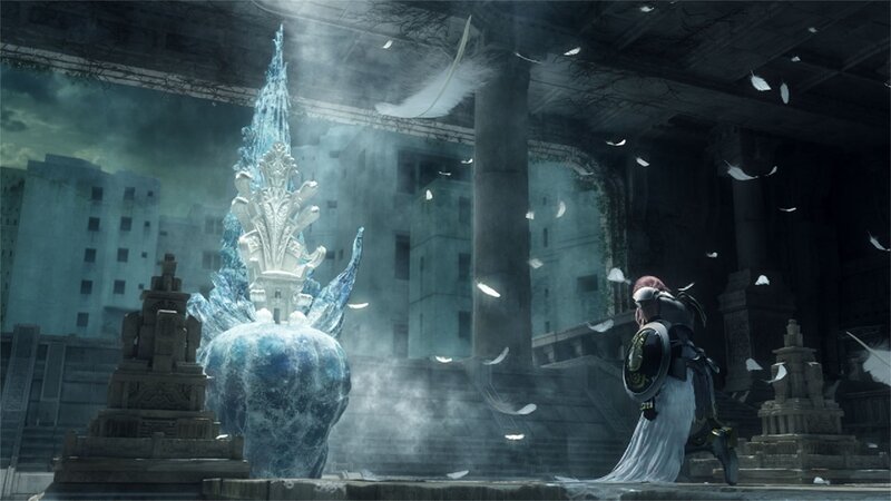 Knight in a ruined temple