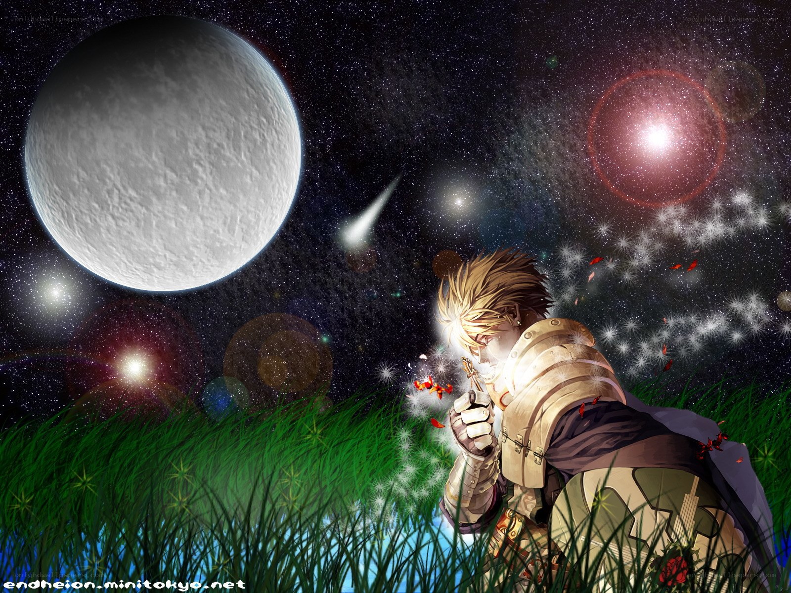 Knight in a starry field