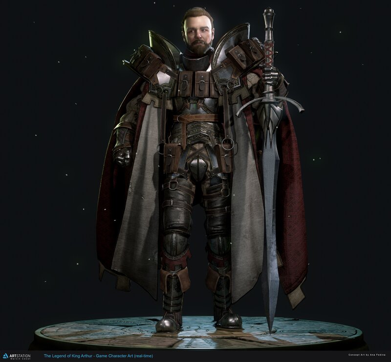Knight in Armor — Black, Dramatic, Night, 3d Render