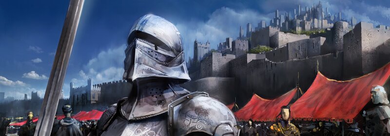 Knight in Armor — Blue, Dramatic, Afternoon
