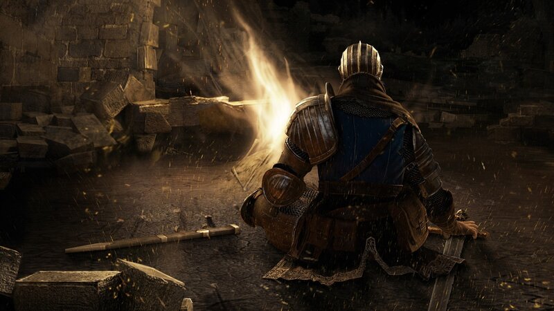Knight in Armor — Brown, Dramatic, Night, 3d Render
