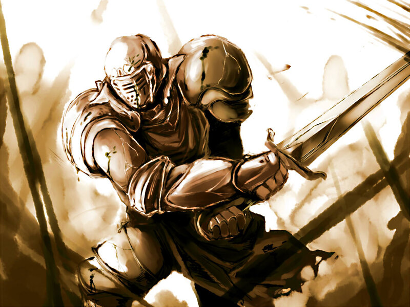 Knight in Armor — Brown, Dramatic