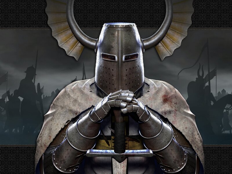 Knight in Armor — Gray, Dramatic, Digital Art