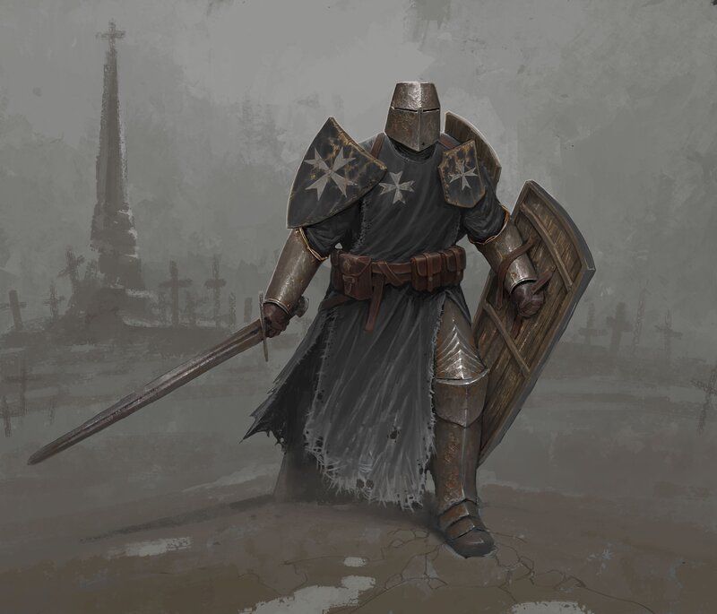 Knight in Armor — Gray, Somber