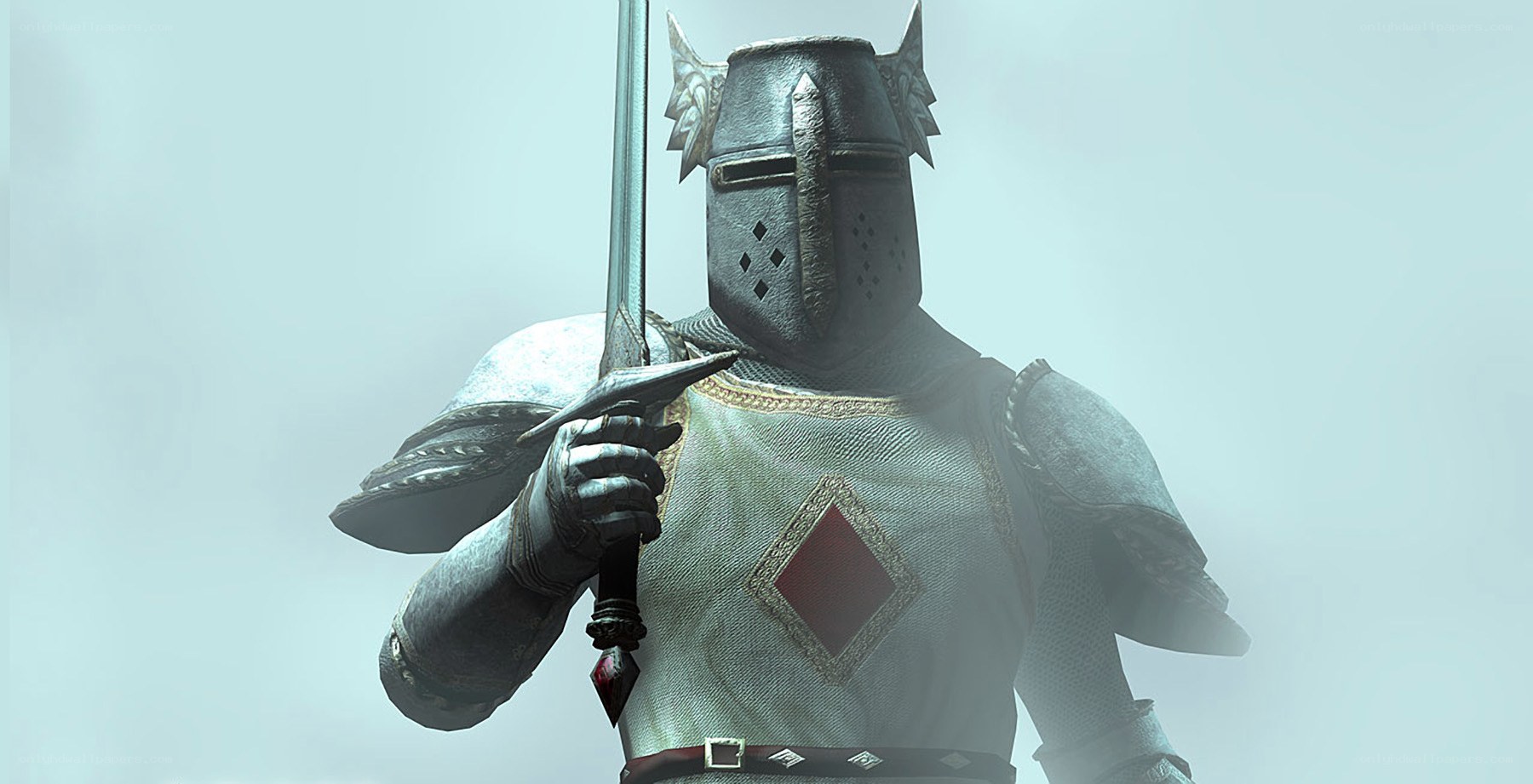 Knight in armor holding a sword