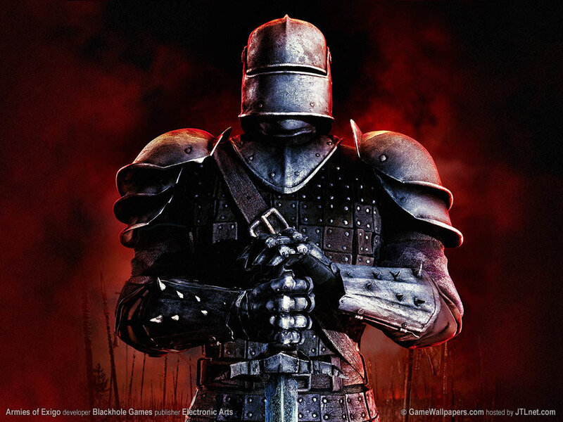 Knight in armor holding sword
