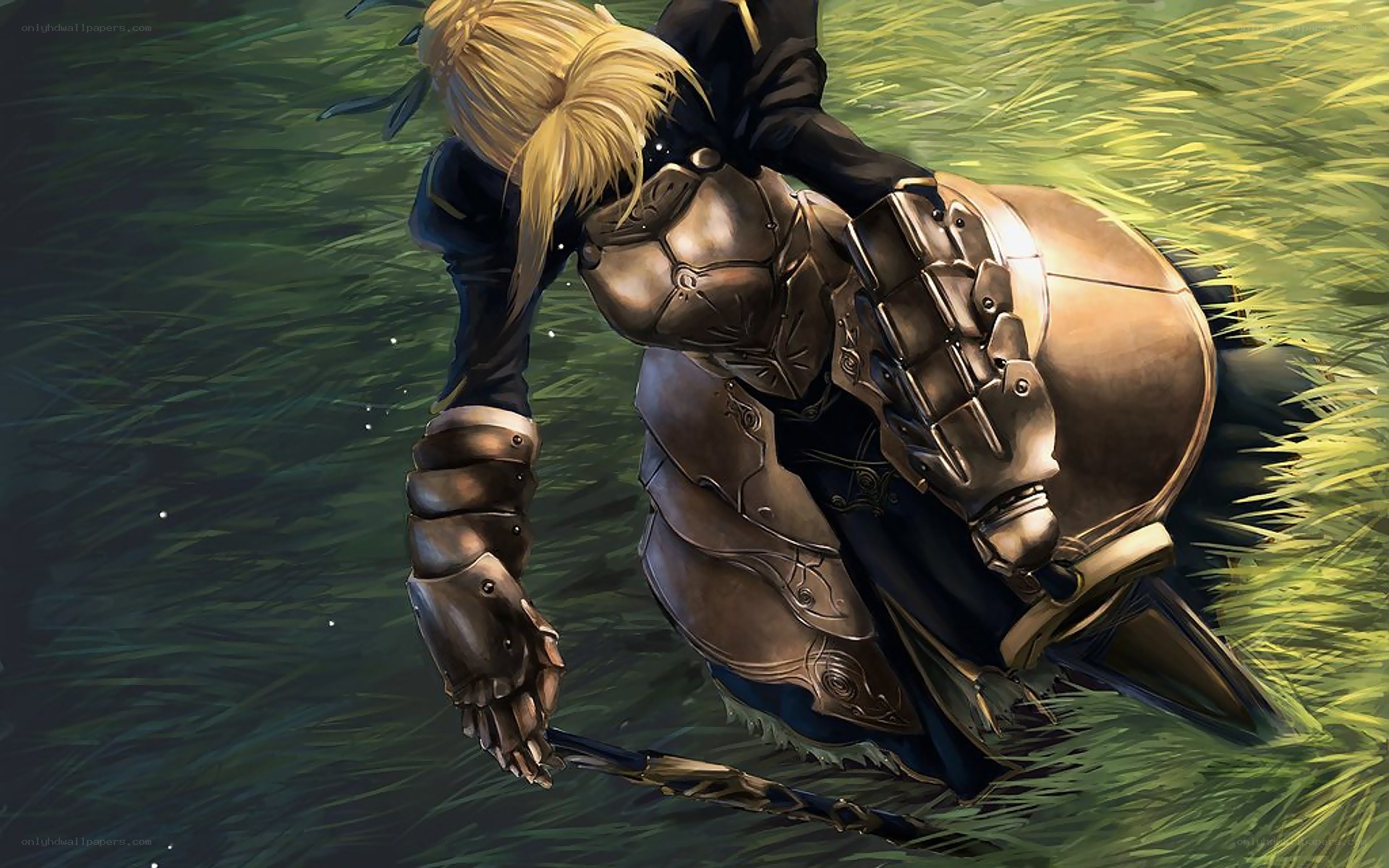 knight in armor kneeling