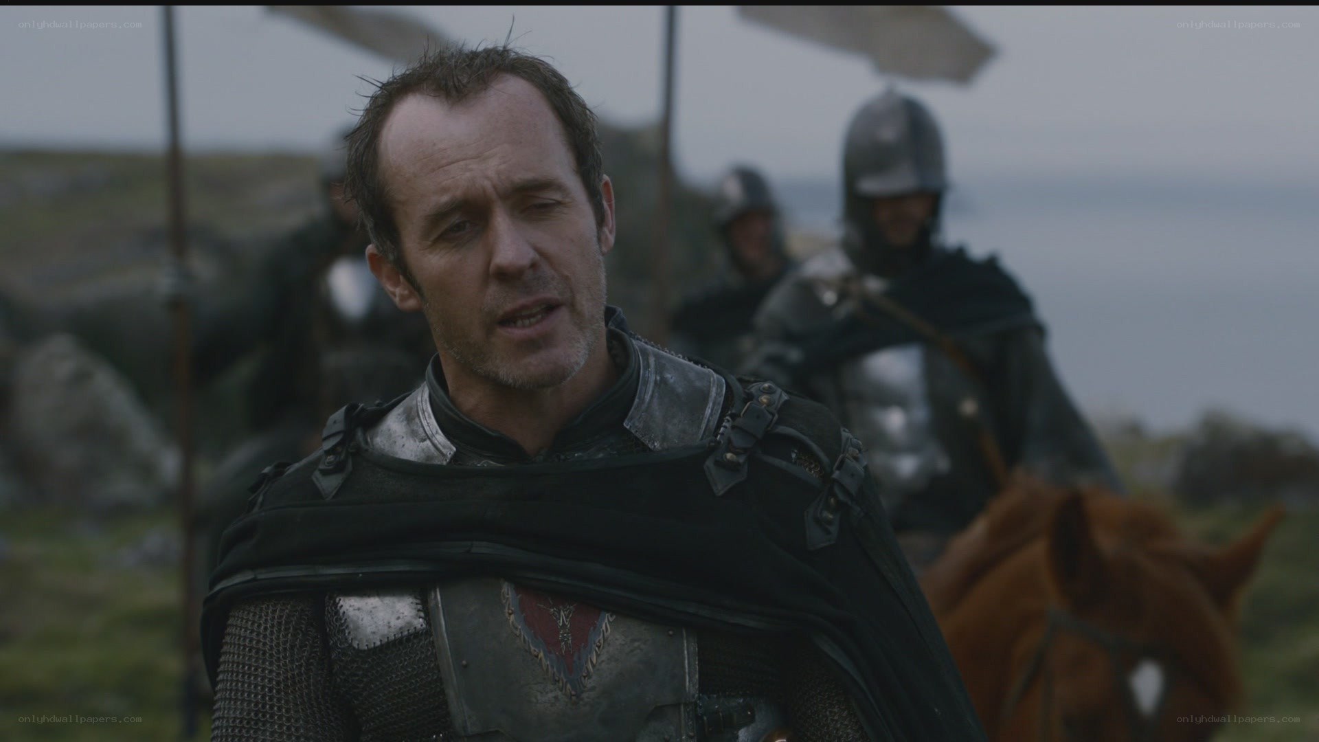 knight in armor on a battlefield