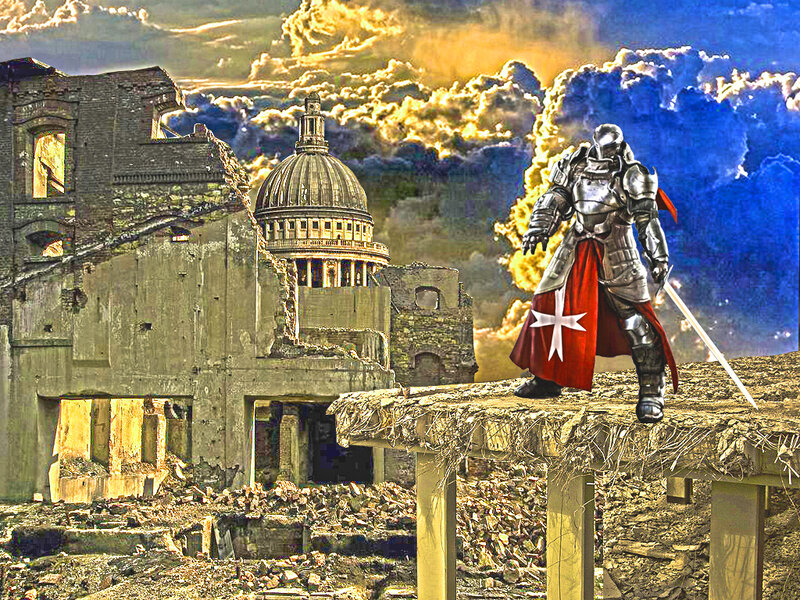 Knight in Armor — Red, Dramatic