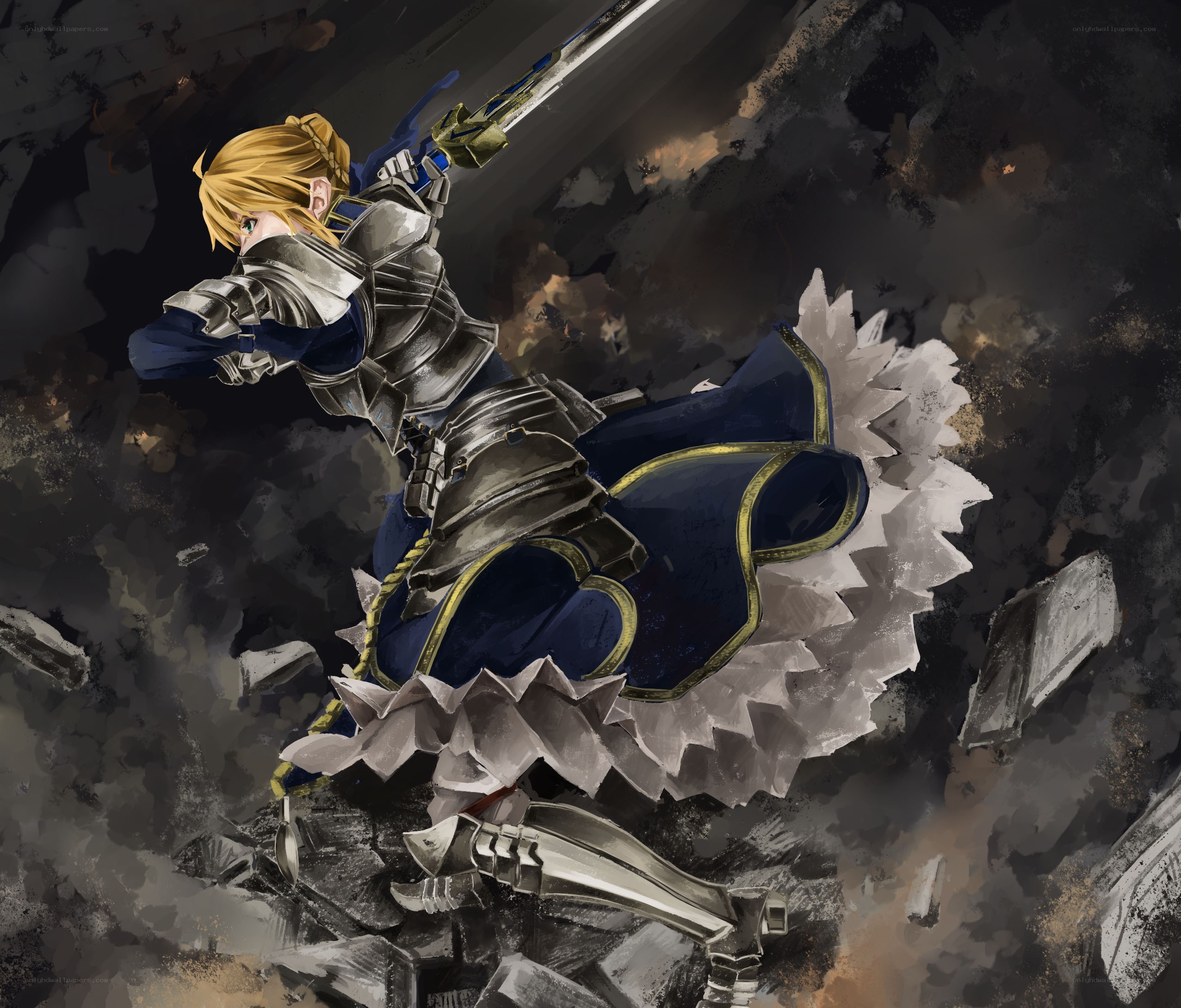 Knight in armor with sword